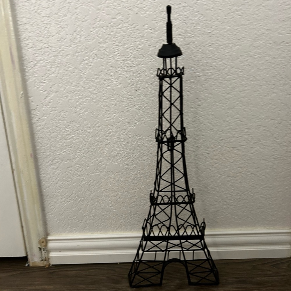 Black Eiffel Tower Wire Sculpture